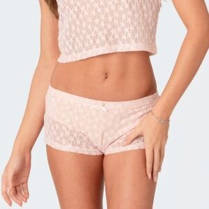 Edikted STARSTRUCK SHEER LOW RISE MICRO SHORTS Size M